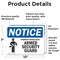 Signmission Property Patrolled By Armed Security Guard OSHA Notice Sign, Vinyl Decal, 10in W x 7in L, 2PK OS-2PACK-NS-D-710-L-16435 - alternate 2